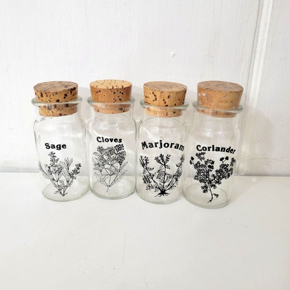 Vintage Wheaton Spice Jars Set of Four - Picture 1 of 3